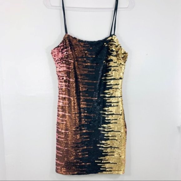 By The Way. Metallic Pink Multi Steena Sequin Cami Mini Dress - Picture 4 of 7